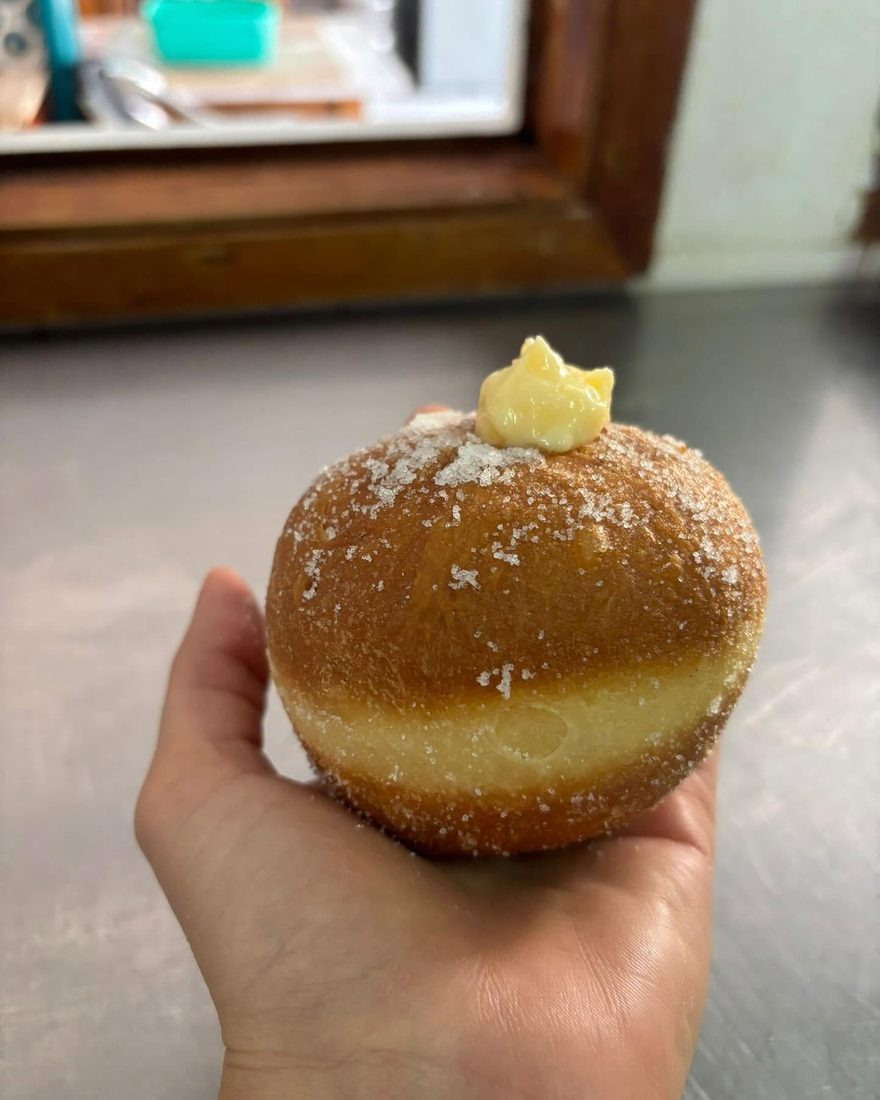 Italian bomboloni dessert at La Lupa